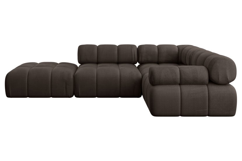 Narożnik prawostronny modułowy FELTO-L1 285x190x70 cm Brązowy 684628