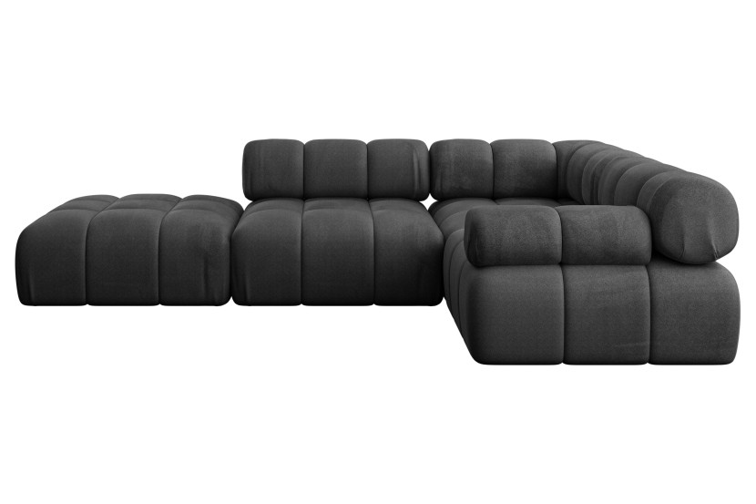 Narożnik prawostronny modułowy FELTO-L1 285x190x70 cm Czarny 684533