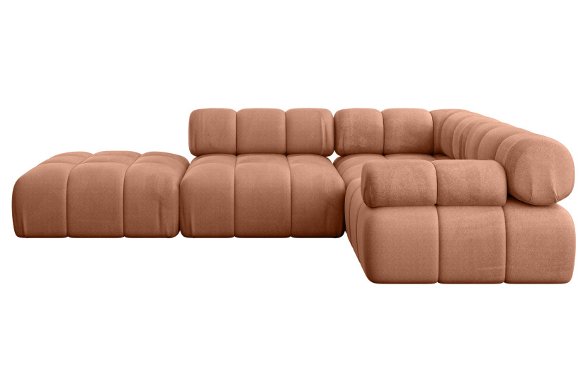 Narożnik prawostronny modułowy FELTO-L1 285x190x70 cm Morelowy 684558