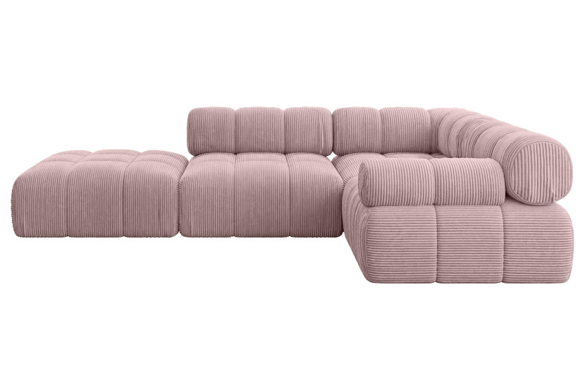 Narożnik prawostronny modułowy FELTO-L1 285x190x70 cm Różowy 684599
