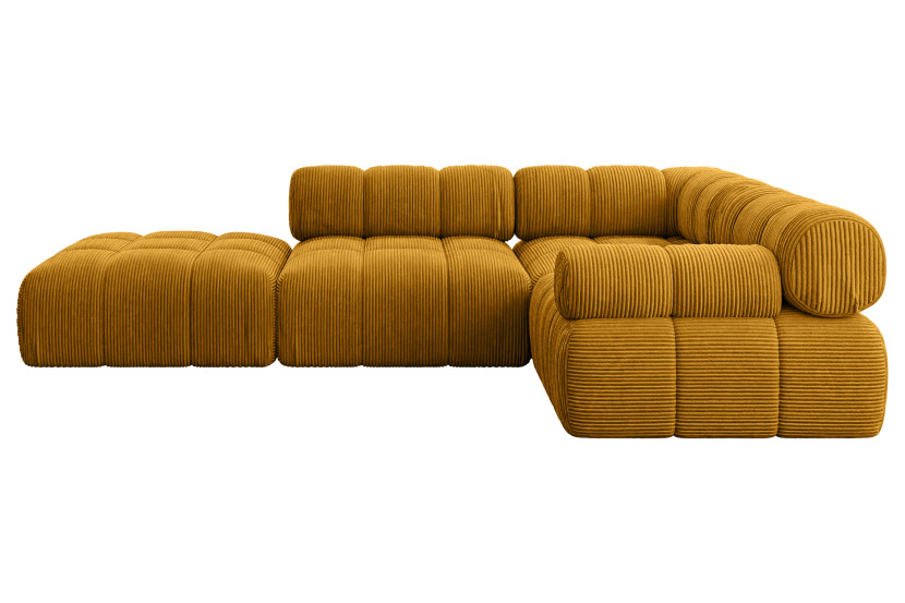 Narożnik prawostronny modułowy FELTO-L1 285x190x70 cm Żółty 684539