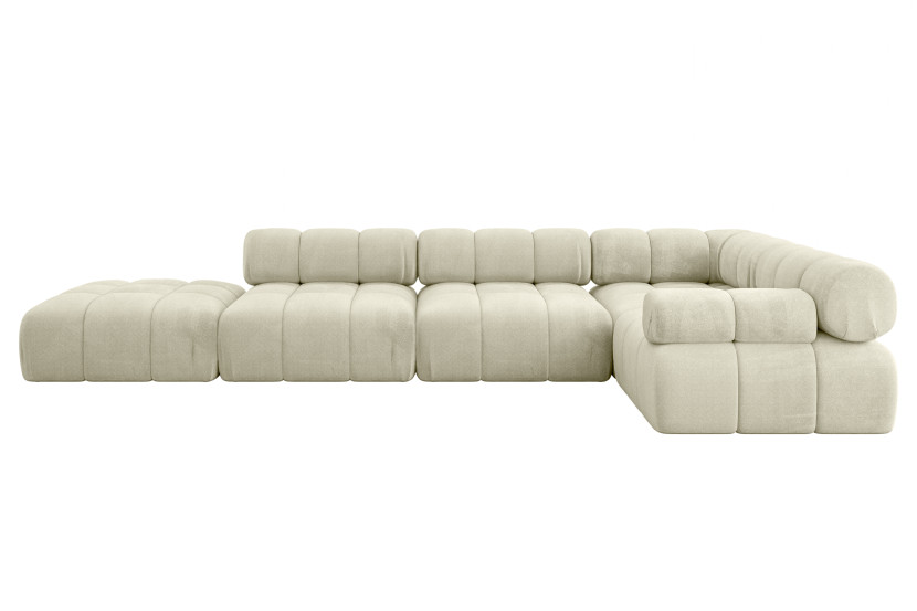 Narożnik prawostronny modułowy FELTO-L2 380x190x70 cm Beżowy 684505