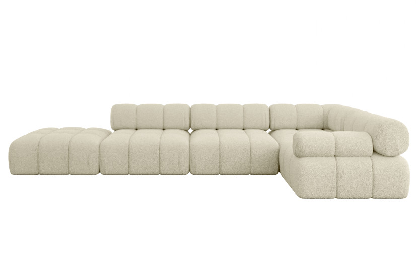 Narożnik prawostronny modułowy FELTO-L2 380x190x70 cm Beżowy 684634