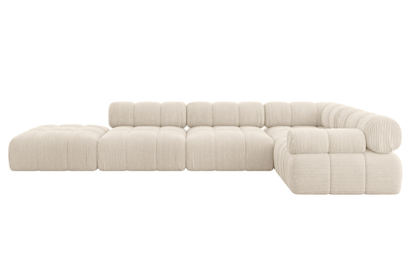 Narożnik prawostronny modułowy FELTO-L2 380x190x70 cm Beżowy 684504