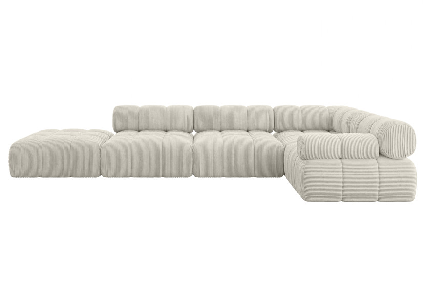Narożnik prawostronny modułowy FELTO-L2 380x190x70 cm Kremowy 684502