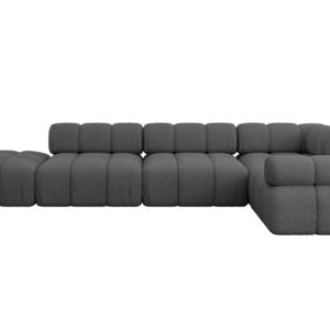 Narożnik prawostronny modułowy FELTO-L2 380x190x70 cm Szary 684488 Narożnik prawostronny modułowy FELTO-L2 380x190x70 cm Szary 684488