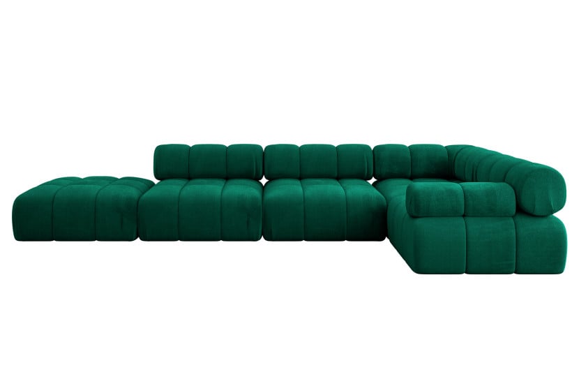 Narożnik prawostronny modułowy FELTO-L2 380x190x70 cm Zielony 684662