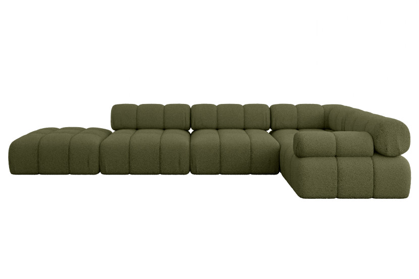 Narożnik prawostronny modułowy FELTO-L2 380x190x70 cm Zielony 684675