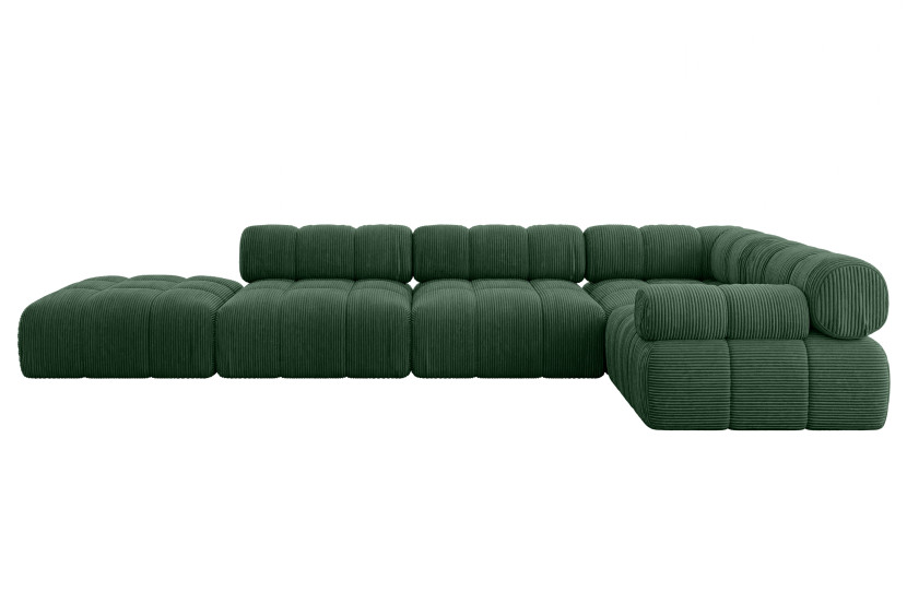 Narożnik prawostronny modułowy FELTO-L2 380x190x70 cm Zielony 684563
