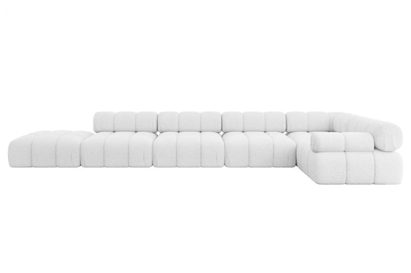 Narożnik prawostronny modułowy FELTO-L3 475x190x70 cm Biały 684406