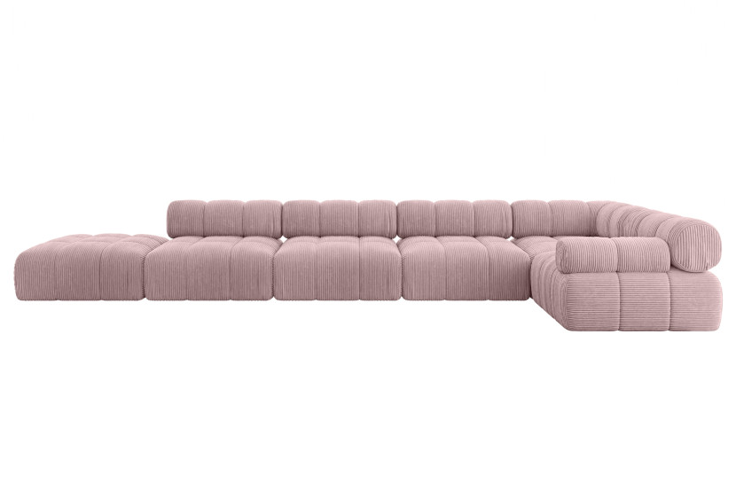 Narożnik prawostronny modułowy FELTO-L3 475x190x70 cm Różowy 684213
