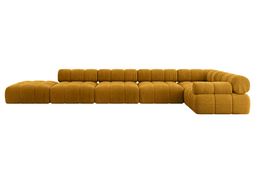 Narożnik prawostronny modułowy FELTO-L3 475x190x70 cm Żółty 684343