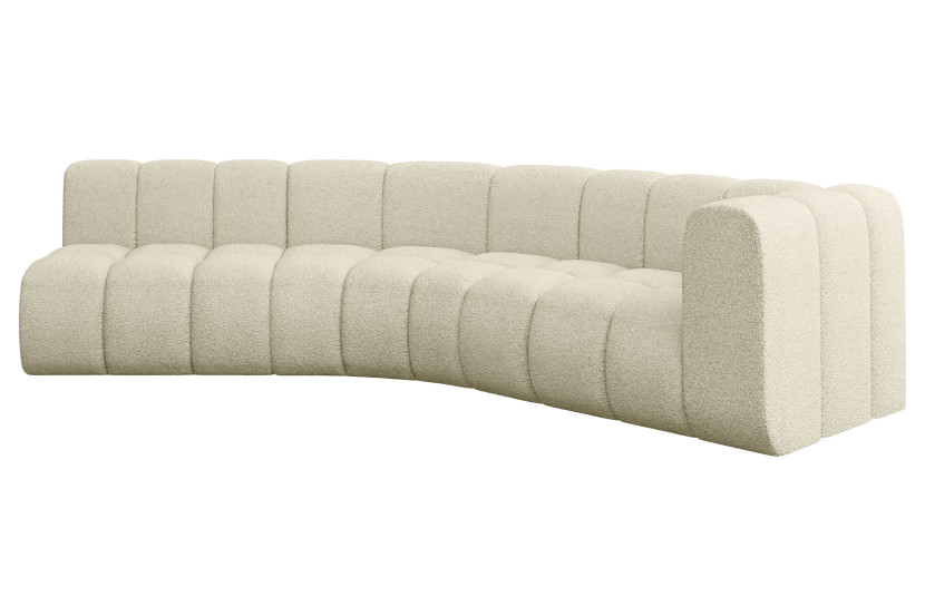 Narożnik prawostronny modułowy Karex-L1 - 308x194x70 cm Beżowy 758497