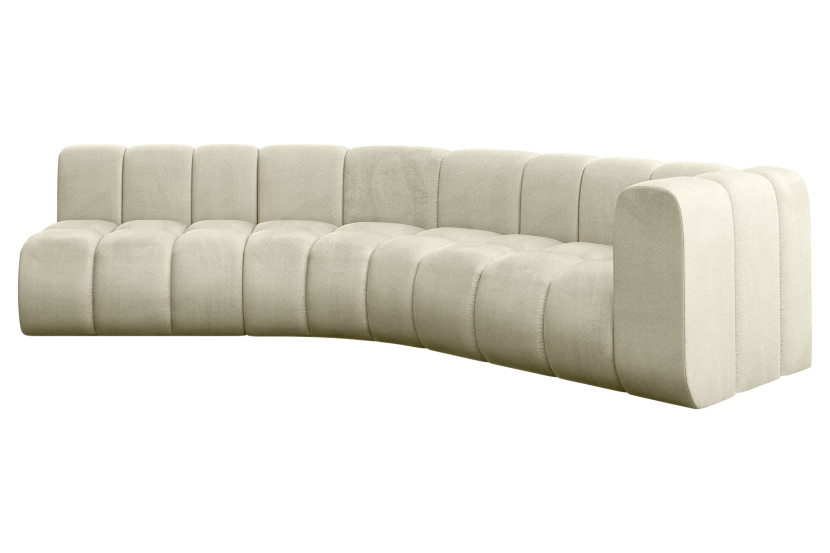 Narożnik prawostronny modułowy Karex-L1 - 308x194x70 cm Beżowy 758335