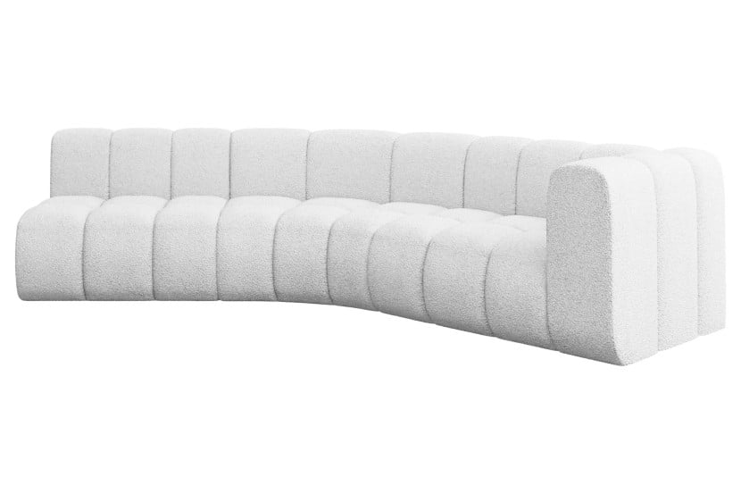 Narożnik prawostronny modułowy Karex-L1 - 308x194x70 cm Biały 758621