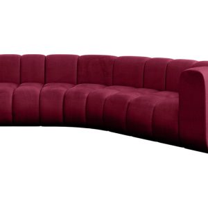 Narożnik prawostronny modułowy Karex-L1 – 308x194x70 cm Bordowy 758477
