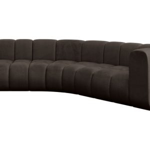 Narożnik prawostronny modułowy Karex-L1 – 308x194x70 cm Brązowy 758257