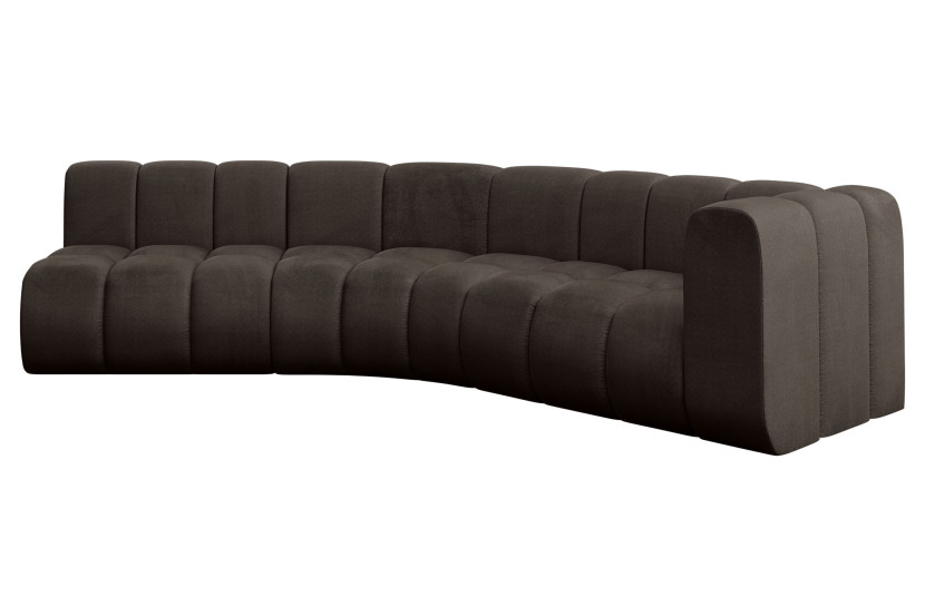 Narożnik prawostronny modułowy Karex-L1 - 308x194x70 cm Brązowy 758257