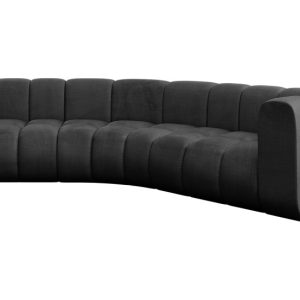 Narożnik prawostronny modułowy Karex-L1 – 308x194x70 cm Czarny 758498