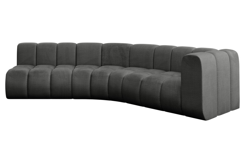 Narożnik prawostronny modułowy Karex-L1 - 308x194x70 cm Grafitowy 758339
