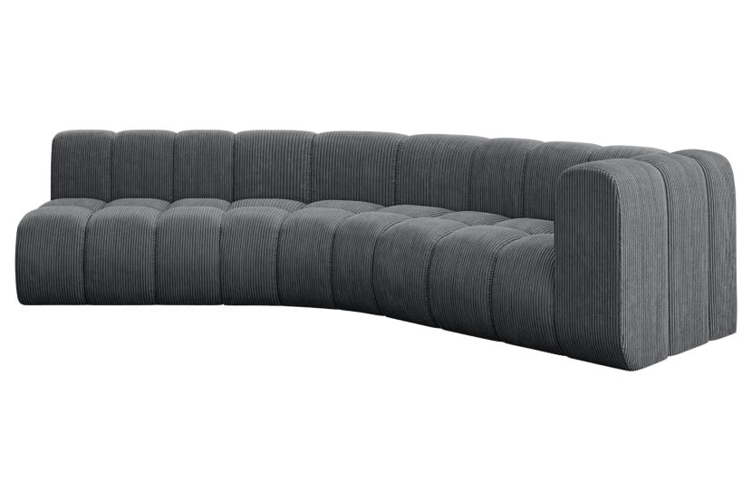 Narożnik prawostronny modułowy Karex-L1 - 308x194x70 cm Grafitowy 758158