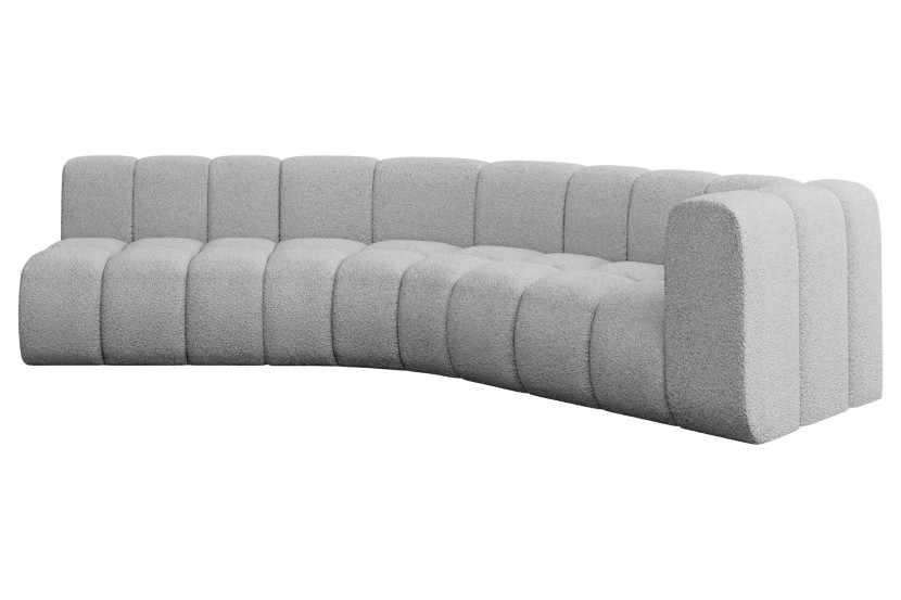 Narożnik prawostronny modułowy Karex-L1 - 308x194x70 cm Jasny szary 758277