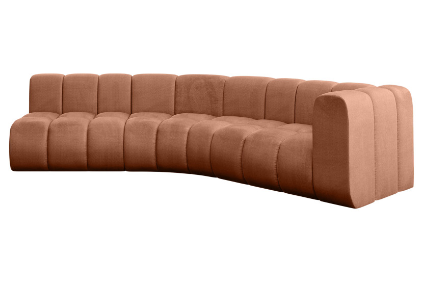 Narożnik prawostronny modułowy Karex-L1 - 308x194x70 cm Morelowy 758242