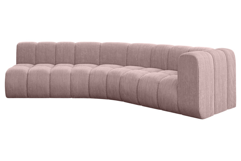 Narożnik prawostronny modułowy Karex-L1 - 308x194x70 cm Różowy 758160