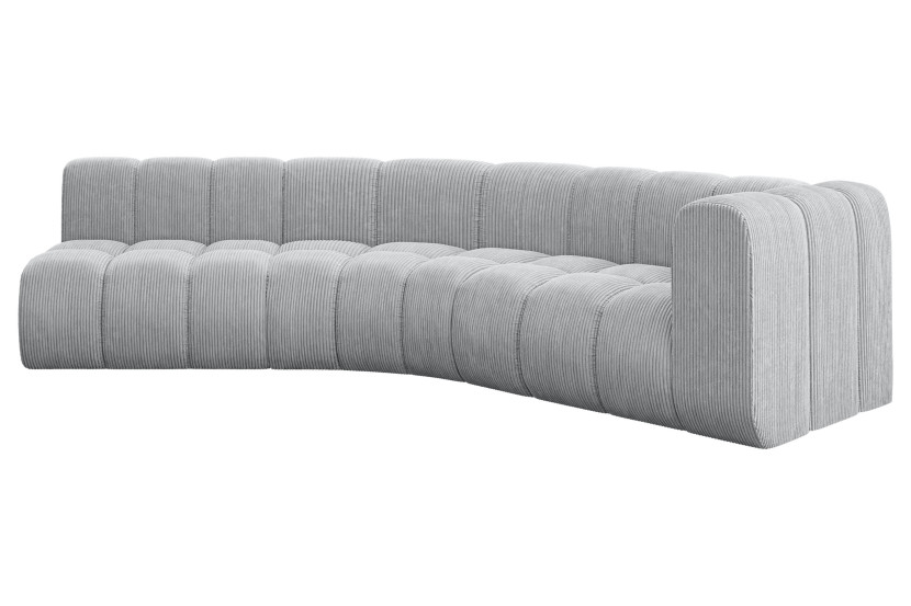 Narożnik prawostronny modułowy Karex-L1 - 308x194x70 cm Szary 758515