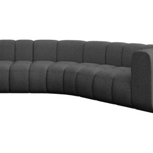 Narożnik prawostronny modułowy Karex-L1 – 308x194x70 cm Szary 758268