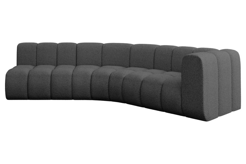 Narożnik prawostronny modułowy Karex-L1 - 308x194x70 cm Szary 758268