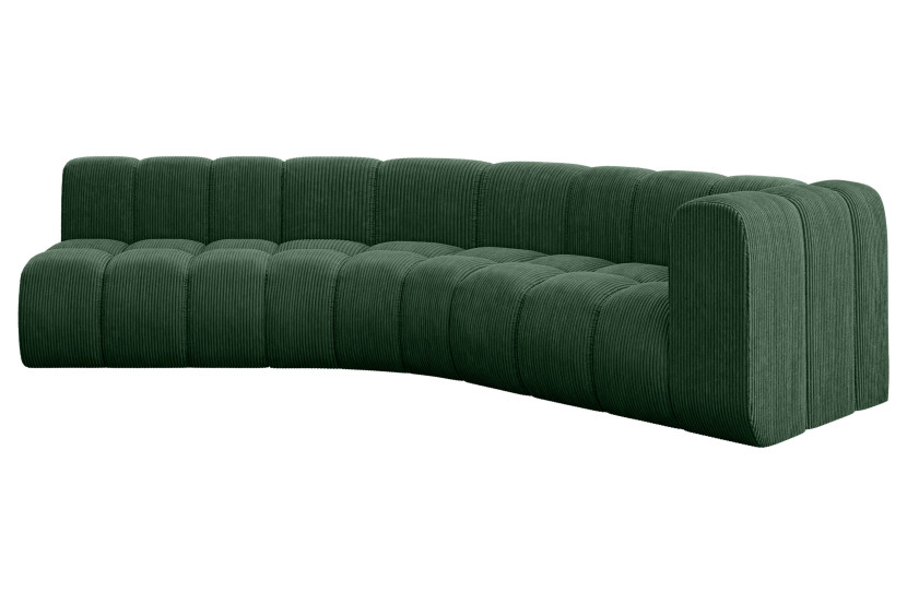 Narożnik prawostronny modułowy Karex-L1 - 308x194x70 cm Zielony 758601