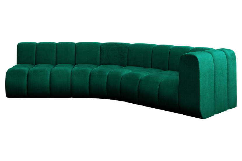 Narożnik prawostronny modułowy Karex-L1 - 308x194x70 cm Zielony 758889
