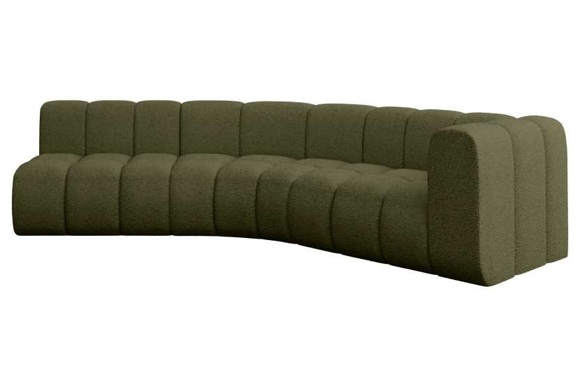 Narożnik prawostronny modułowy Karex-L1 - 308x194x70 cm Zielony 758481