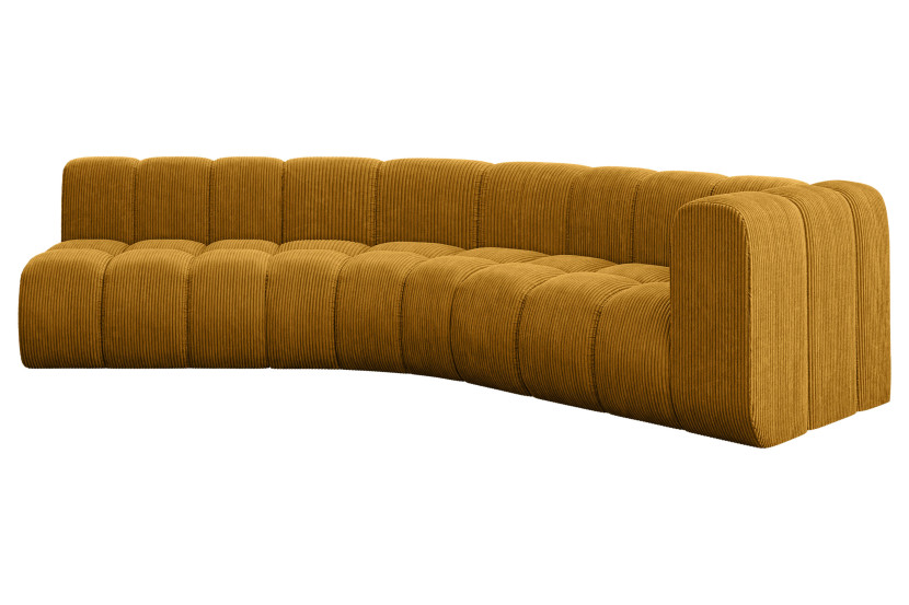Narożnik prawostronny modułowy Karex-L1 - 308x194x70 cm Żółty 758345