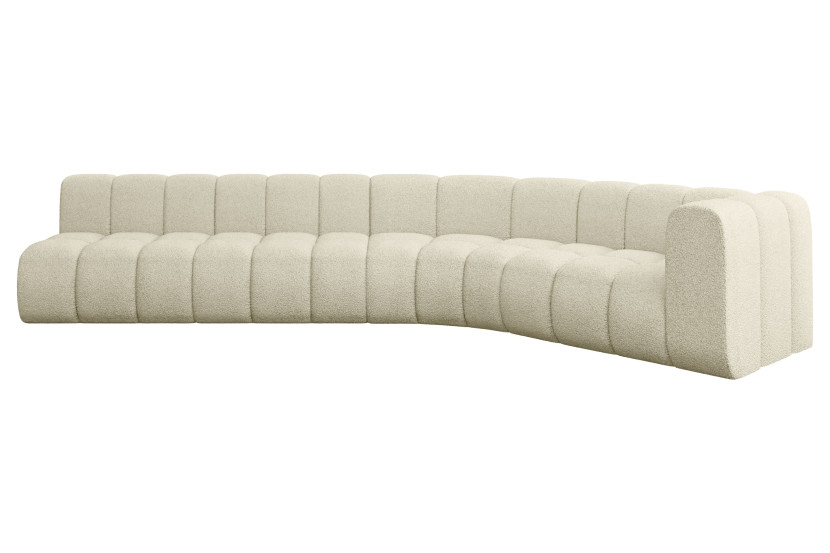 Narożnik prawostronny modułowy Karex-L2 - 399x194x70 cm Beżowy 758582