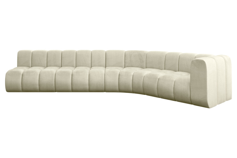 Narożnik prawostronny modułowy Karex-L2 - 399x194x70 cm Beżowy 758908