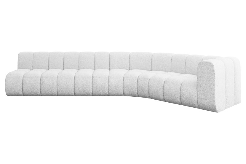 Narożnik prawostronny modułowy Karex-L2 - 399x194x70 cm Biały 758764