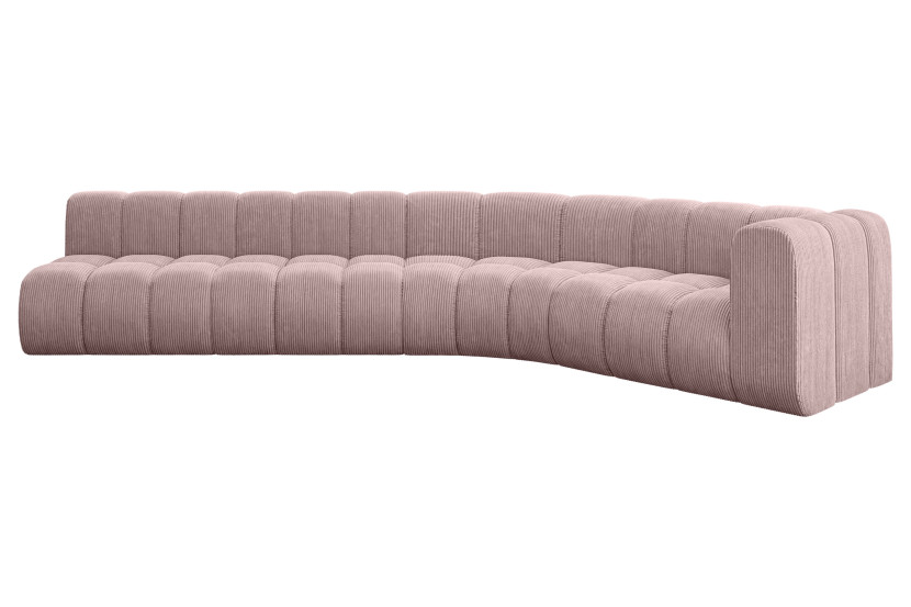 Narożnik prawostronny modułowy Karex-L2 - 399x194x70 cm Różowy 758854