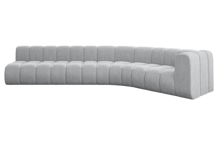 Narożnik prawostronny modułowy Karex-L2 - 399x194x70 cm Szary 758668
