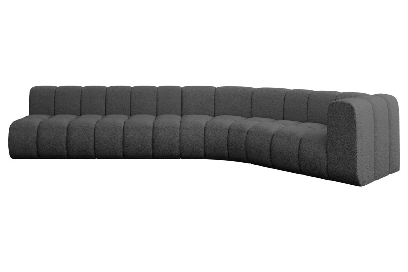 Narożnik prawostronny modułowy Karex-L2 - 399x194x70 cm Szary 758535