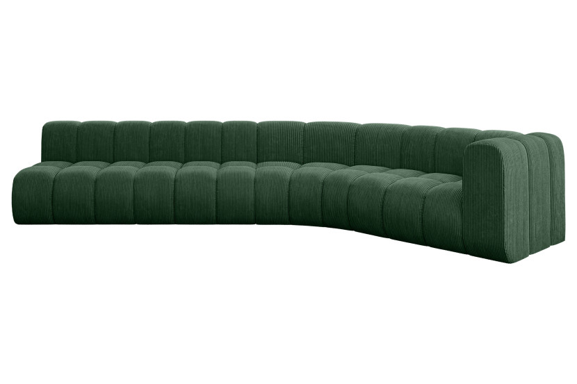Narożnik prawostronny modułowy Karex-L2 - 399x194x70 cm Zielony 758660