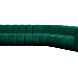 Narożnik prawostronny modułowy Karex-L2 – 399x194x70 cm Zielony 758264