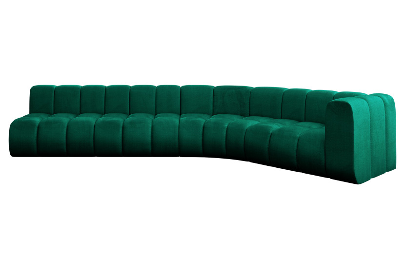 Narożnik prawostronny modułowy Karex-L2 - 399x194x70 cm Zielony 758264
