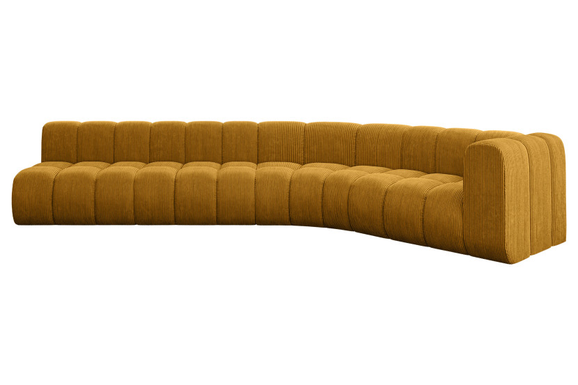 Narożnik prawostronny modułowy Karex-L2 - 399x194x70 cm Żółty 758757