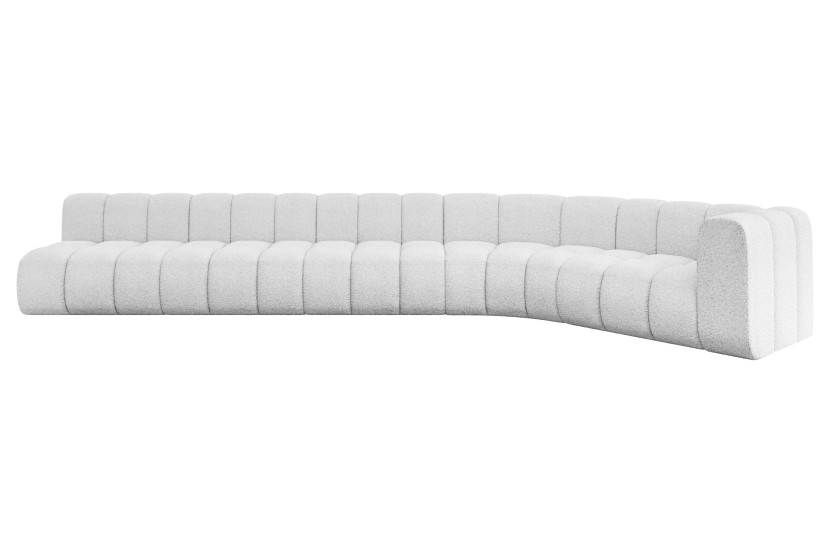 Narożnik prawostronny modułowy Karex-L3 - 490x194x70 cm Biały 758718