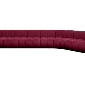 Narożnik prawostronny modułowy Karex-L3 – 490x194x70 cm Bordowy 758546