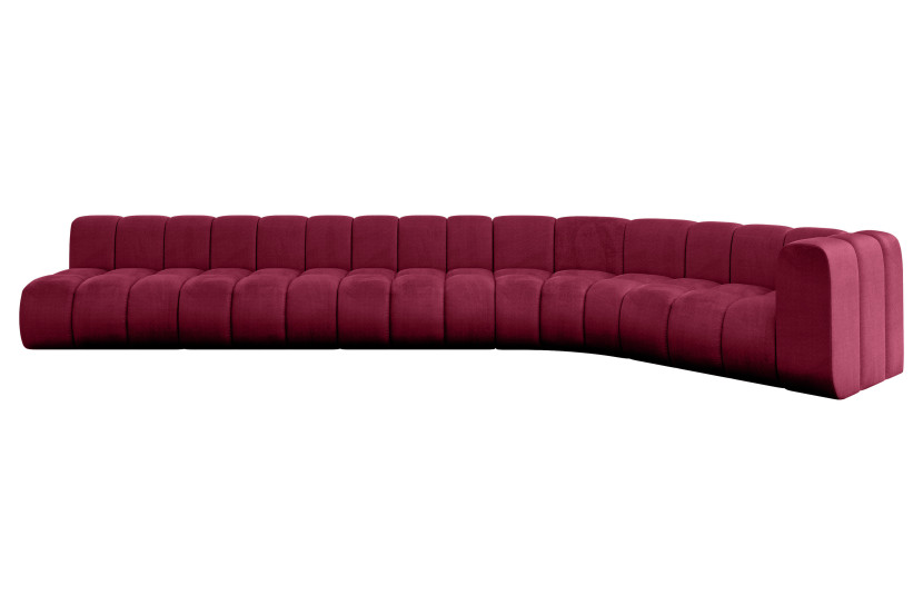 Narożnik prawostronny modułowy Karex-L3 - 490x194x70 cm Bordowy 758546