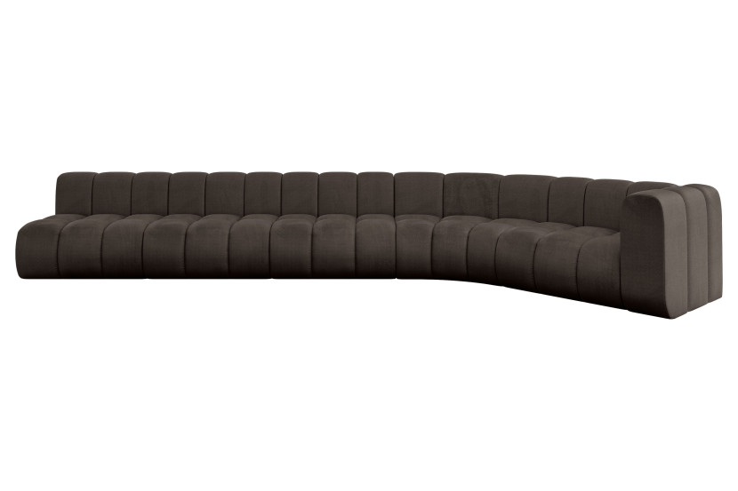 Narożnik prawostronny modułowy Karex-L3 - 490x194x70 cm Brązowy 758800