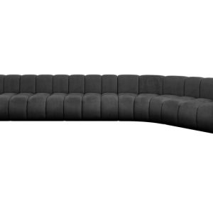 Narożnik prawostronny modułowy Karex-L3 – 490x194x70 cm Czarny 758766